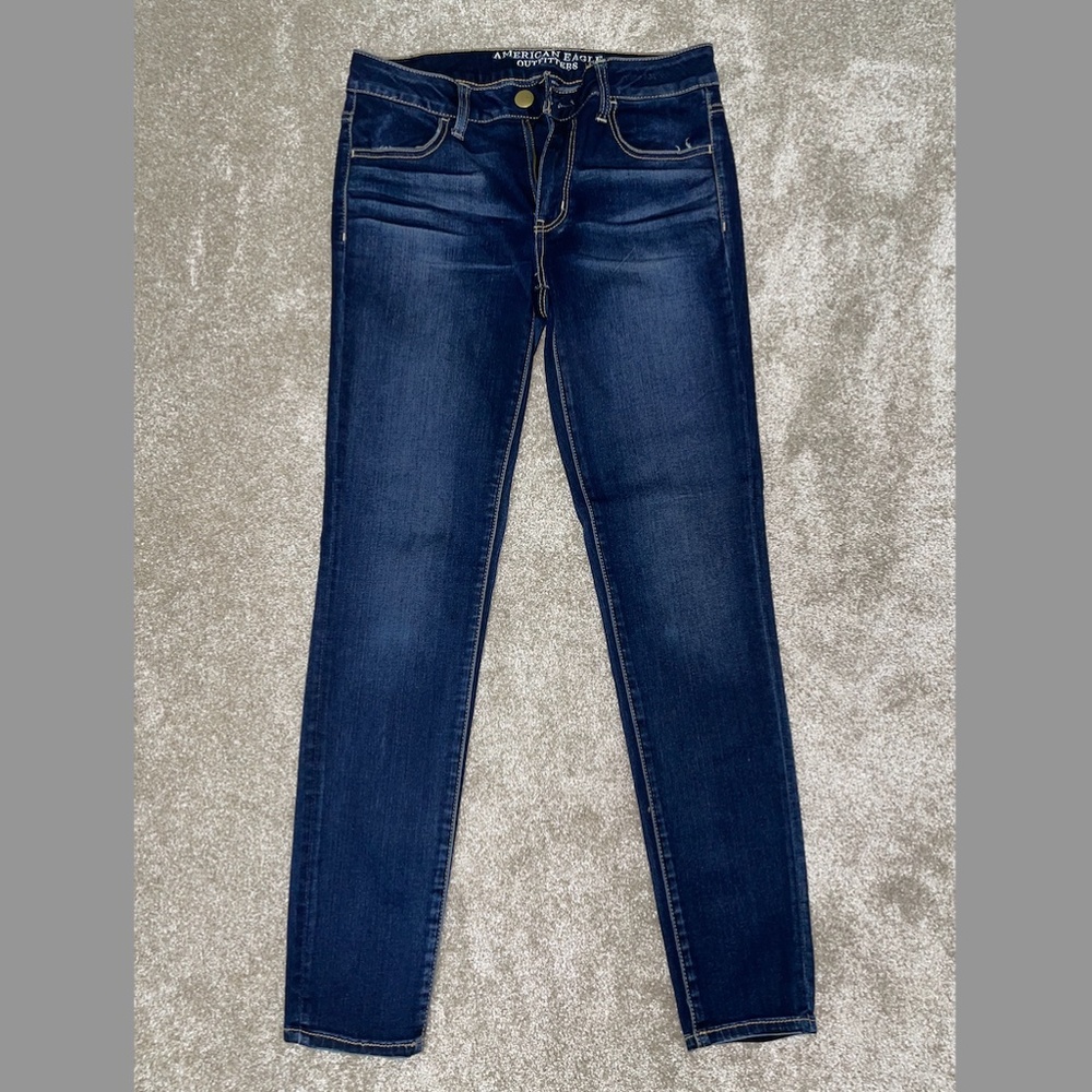 American Eagle Jegging (Dark Wash, Size 8 Regular)